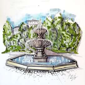 Фонтан в саду Эрмитажа