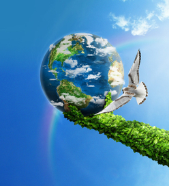 Green Hand save the Earth