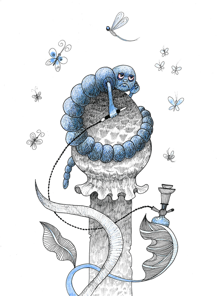 Гусеница. Алиса в стране чудес.