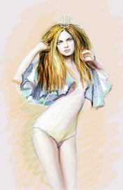 Наталья Водянова. Стилизация.