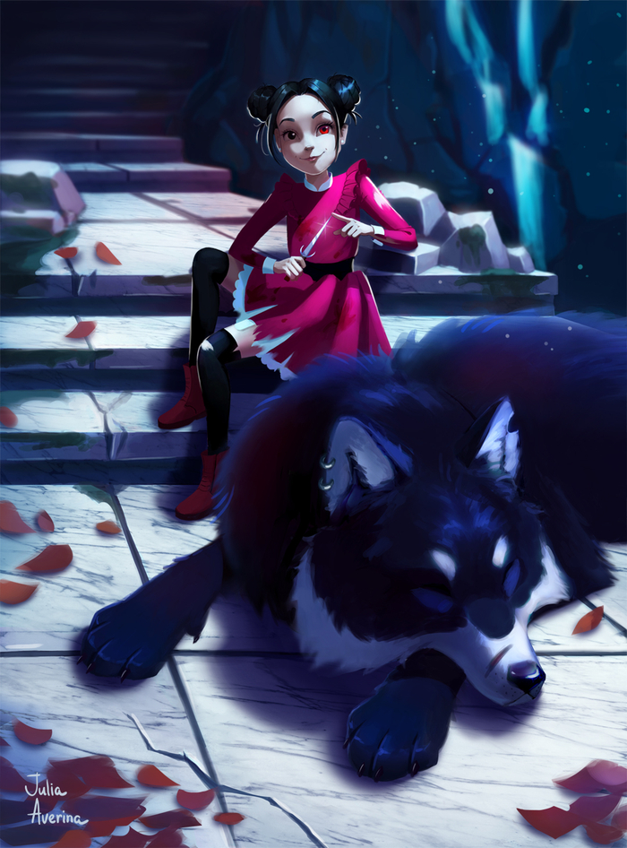 Иллюстрация к книге Iu Mich "Следуя за ветром"