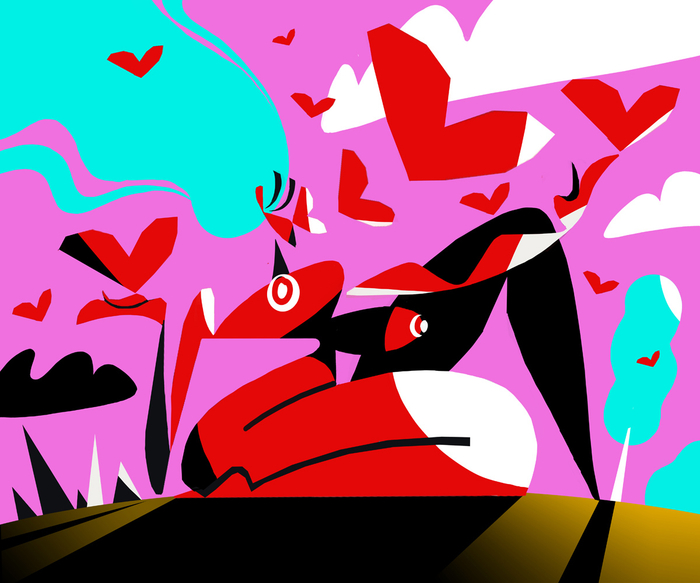 Женщина, посылающая поцелуи №2