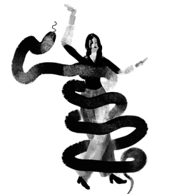 Девушка со змеёй