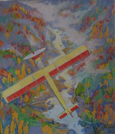 иллюстрация к стихотворению Барто "самолетик" . 2013г.