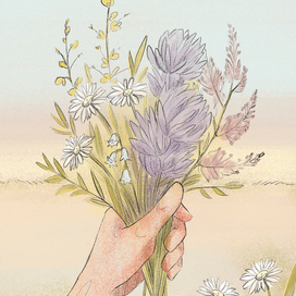 Иллюстрация к сборнику стихов "Все начинается с полета"