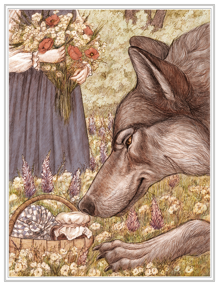 Иллюстрация из серии "Красная шапочка"