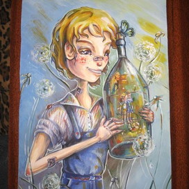 мальчик с бутылкой вина