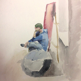 Девушка с зонтом