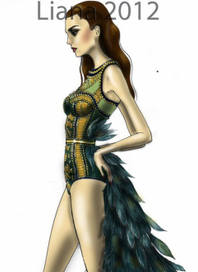 боди расшитое камнями и стеклярусом + перья