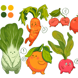 Vegetable characters design