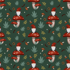 Лесная сказка. Бесшовный паттерн