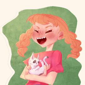 Девочка с котиком