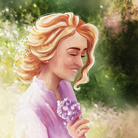 Портрет с сиренью