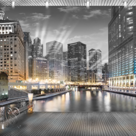 Скайлайн (черно-белый)