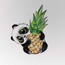 Панда с ананасом