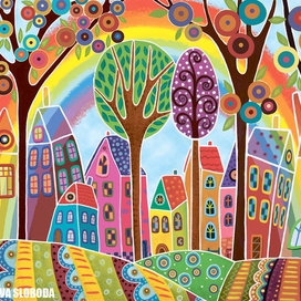 В стиле  художницы Карлы Жерар