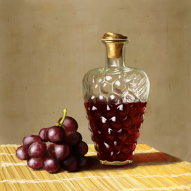 Натюрморт с виноградом