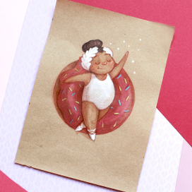 Балеринка возле пончика