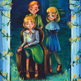 Полосная иллюстрации к книге "Таинственный сад"