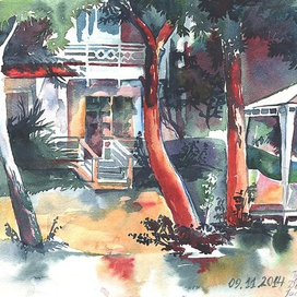 Дворик отеля «Джакаранда»