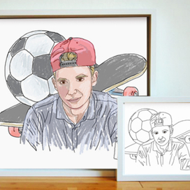 Портрет-раскраска