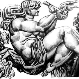 "Дриада", бумага, карандаш. 2017 г.