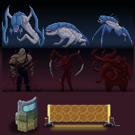 Пиксель-арт ассеты.