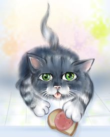 Полосатый  котёнок