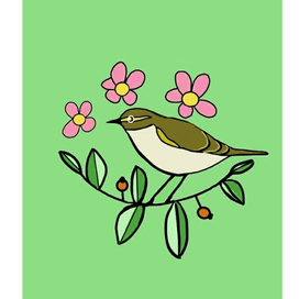 Пеночка и цветы