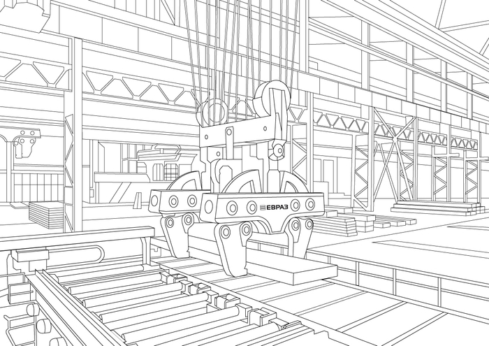 Раскраска для завода Евраз