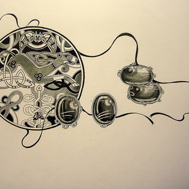 "Глаза братьев,превратившиеся в драгоценные камни"иллюстрация к кельтским легендам.