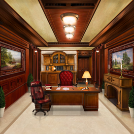 Кабинет с намеком на английский стиль