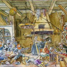 &quot;Корчма&quot; к роману Ганса Якоба Кристофа Гриммельсгаузена &quot;Симплициссимус&quot;.