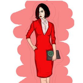 Девушка в красном