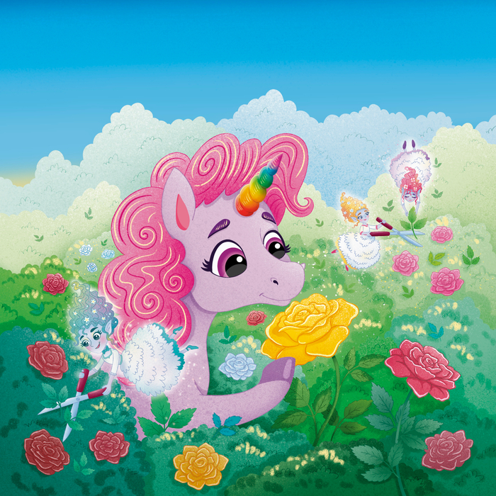 В розовом саду