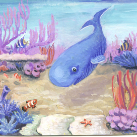 китенок в гостях у своего друга