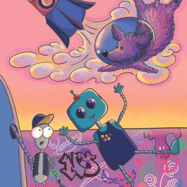 Альтернативная афиша для "Большого фестиваля" комиксов,косплея и ностальгии