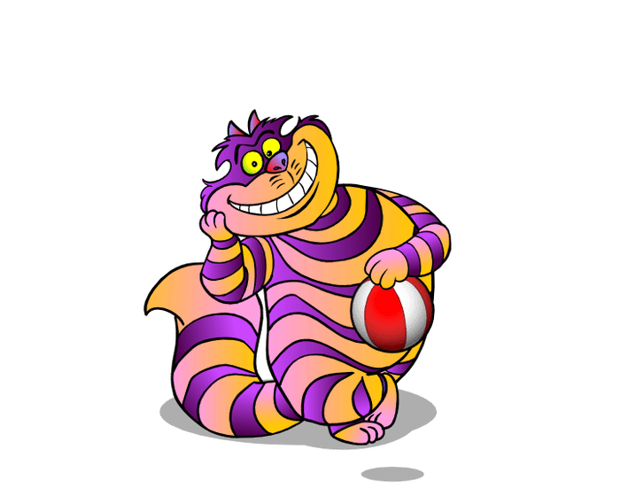 Кот с мячом