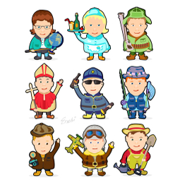 стикеры, профессии, 2рая серия