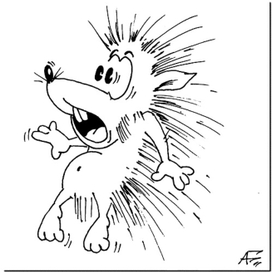 Ёж напуганный