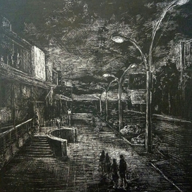 Сонные огни ночного города