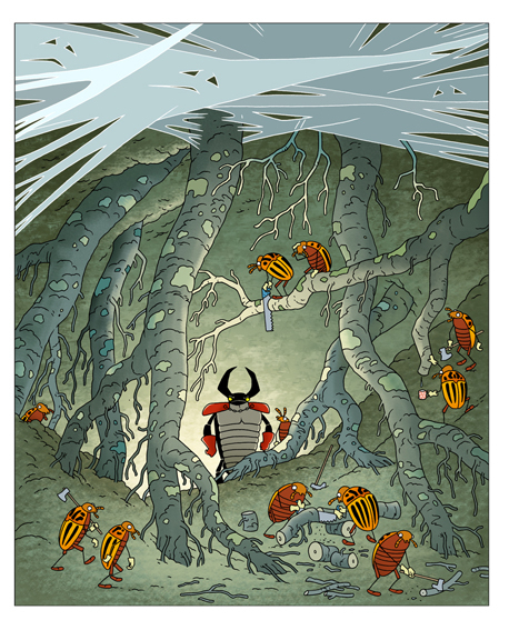 Иллюстрация к книге Олега Васютинского "Зюзюка Зю"