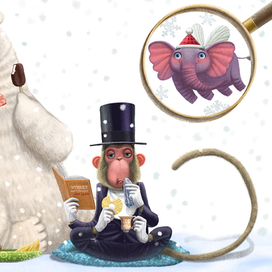 семь градусов мороза в аллеях зоопарка...