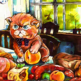 Девочка с колбаской