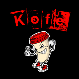 Лого-персонаж для музыкальной группы KOFE