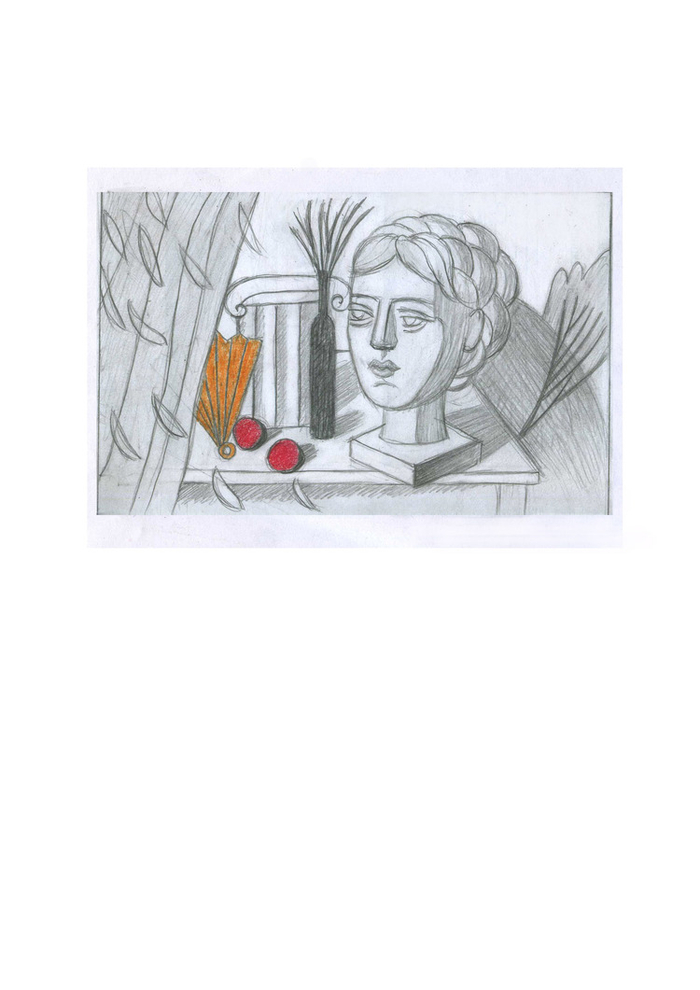 натюрморт с античной головой 2