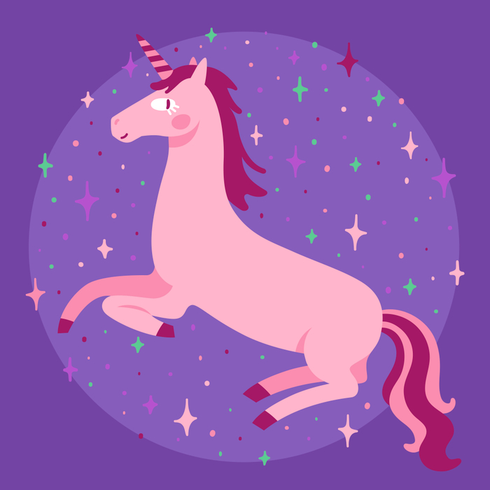 Unicorn. Vector illustration.