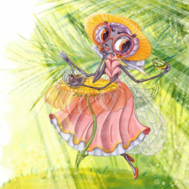 Муша пьет кофе