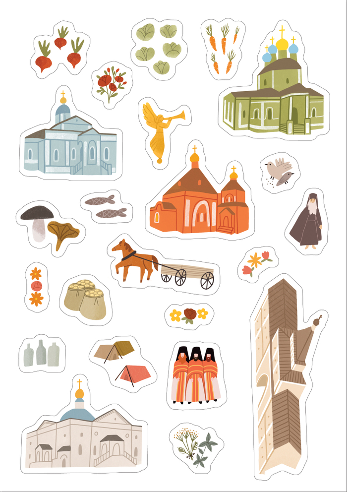 Стикеры для карты Оптиной Пустыни