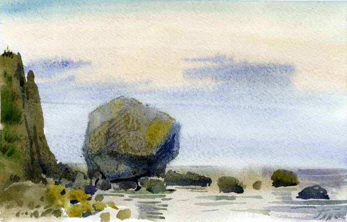 Крабий мыс и большой камень